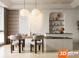 Dining Table Set Skp Files